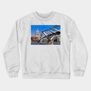 St Paul's Cathedral London Millennium Bridge Crewneck Sweatshirt